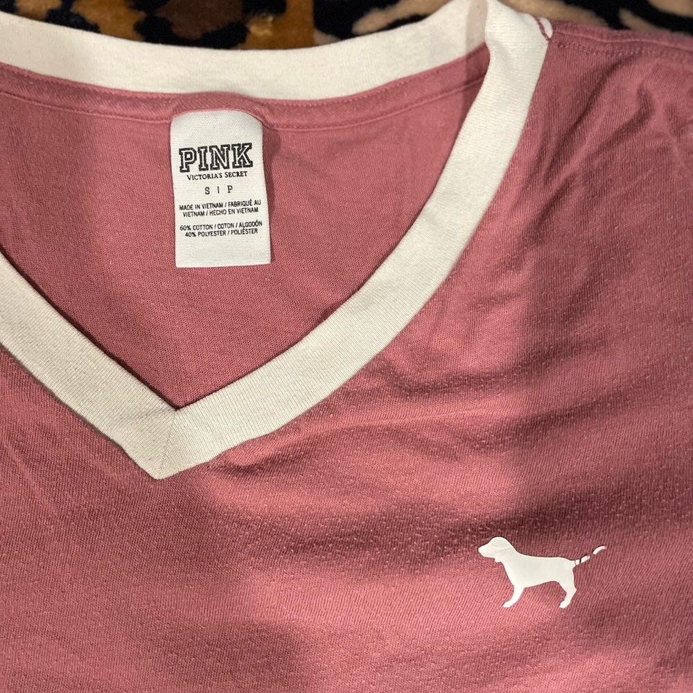 Pink Victoria’s Secret logo shirt size small - Picture 3 of 3